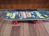 Cool Graphic Skateboard for Kids – “No Brakes” Design Beginner Skate Board with Rear Wheels | Durable Toy Skateboard with Fun Burger Print | Indoor & Outdoor Riding Board for Boys & Girls Age 3+